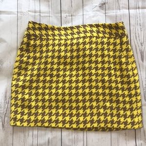 Yellow and brown The Limited pencil skirt